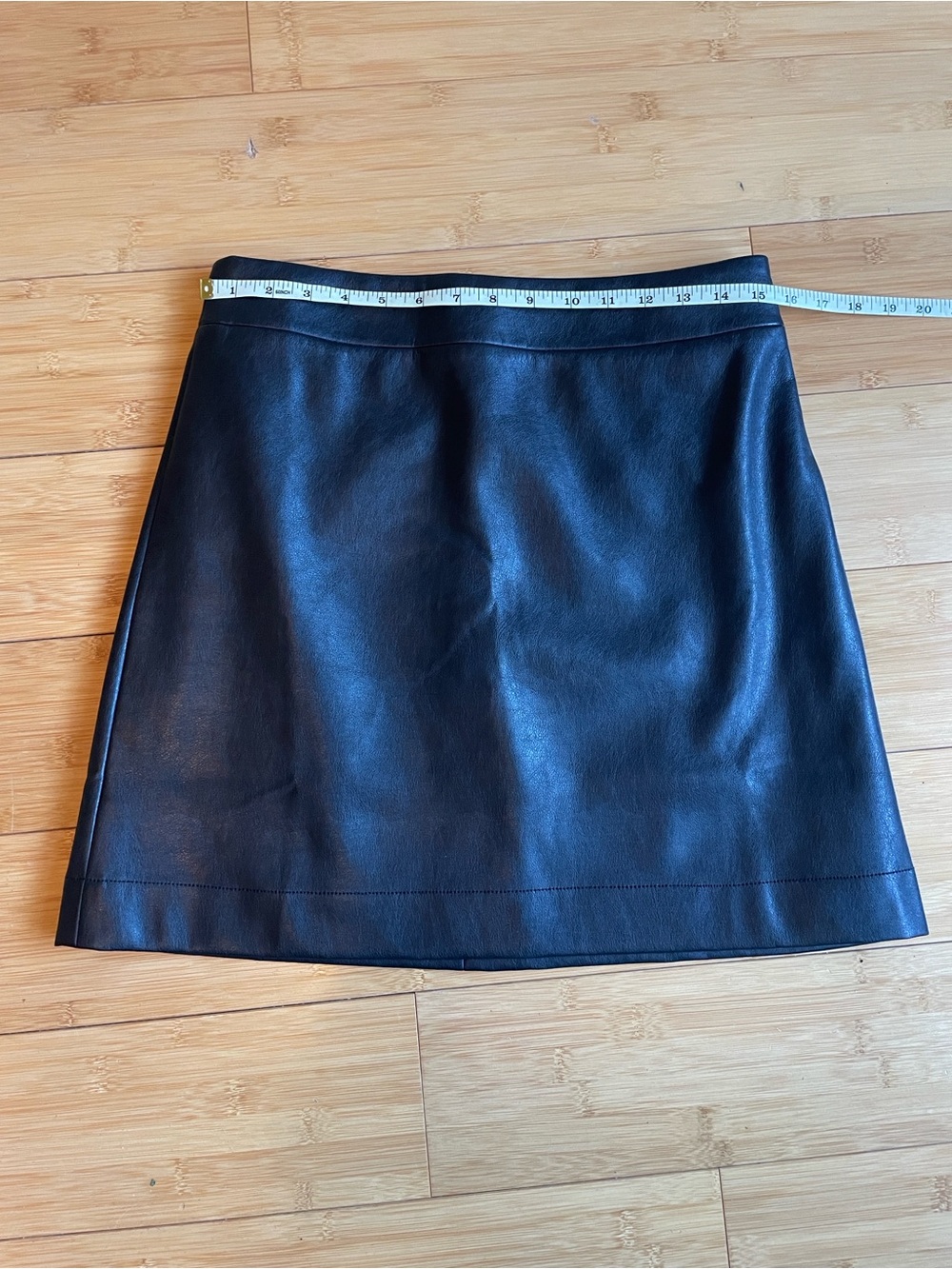 J.Crew NEW Classic Black Faux Leather A-Line /mini Skirt